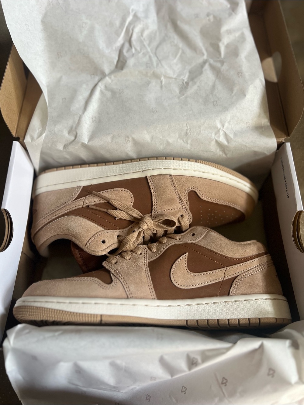 Jordan Women’s Low-Top Sneakers - Tan and Brown
